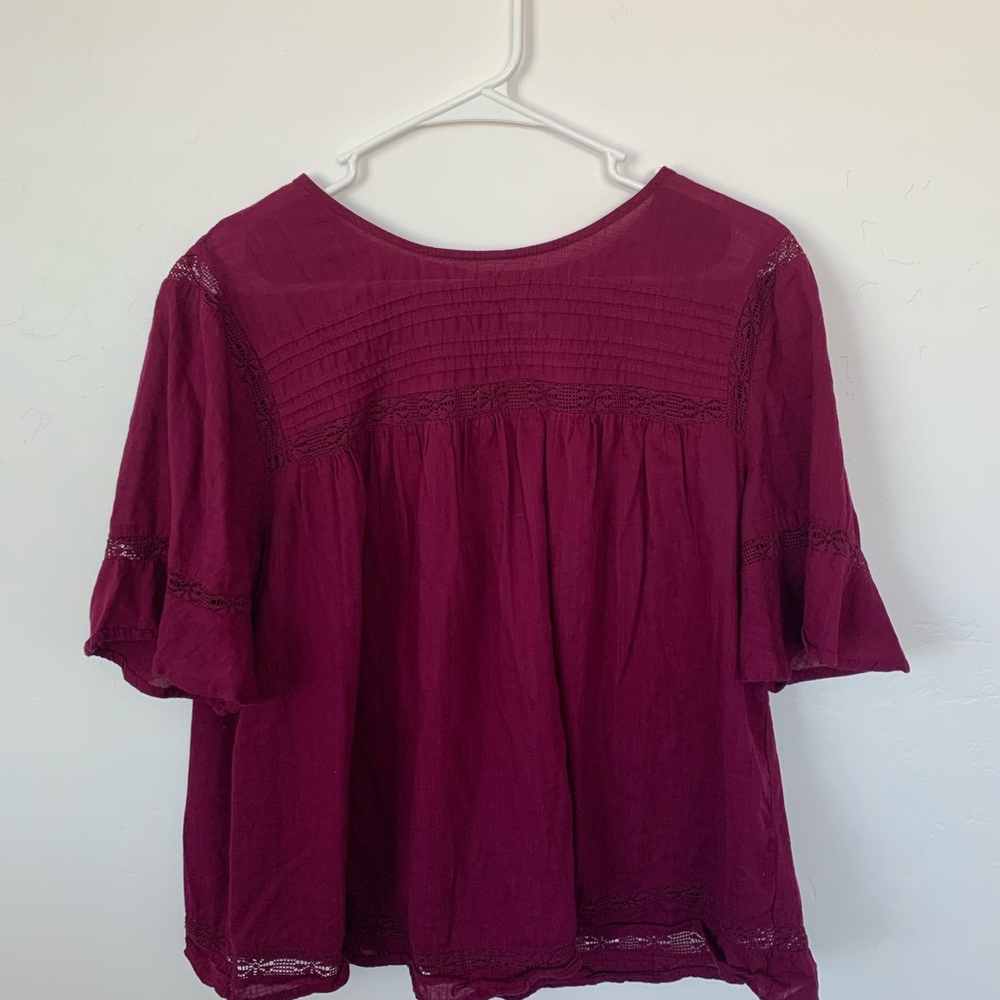 3/4 sleeve purple blouse ✨